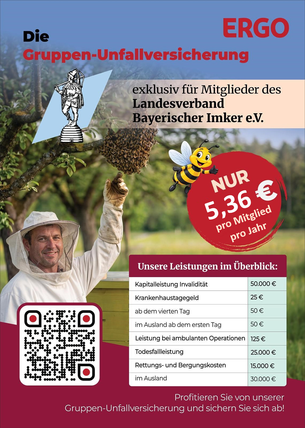 Flyer zur Fruppen-Unfallversicherung