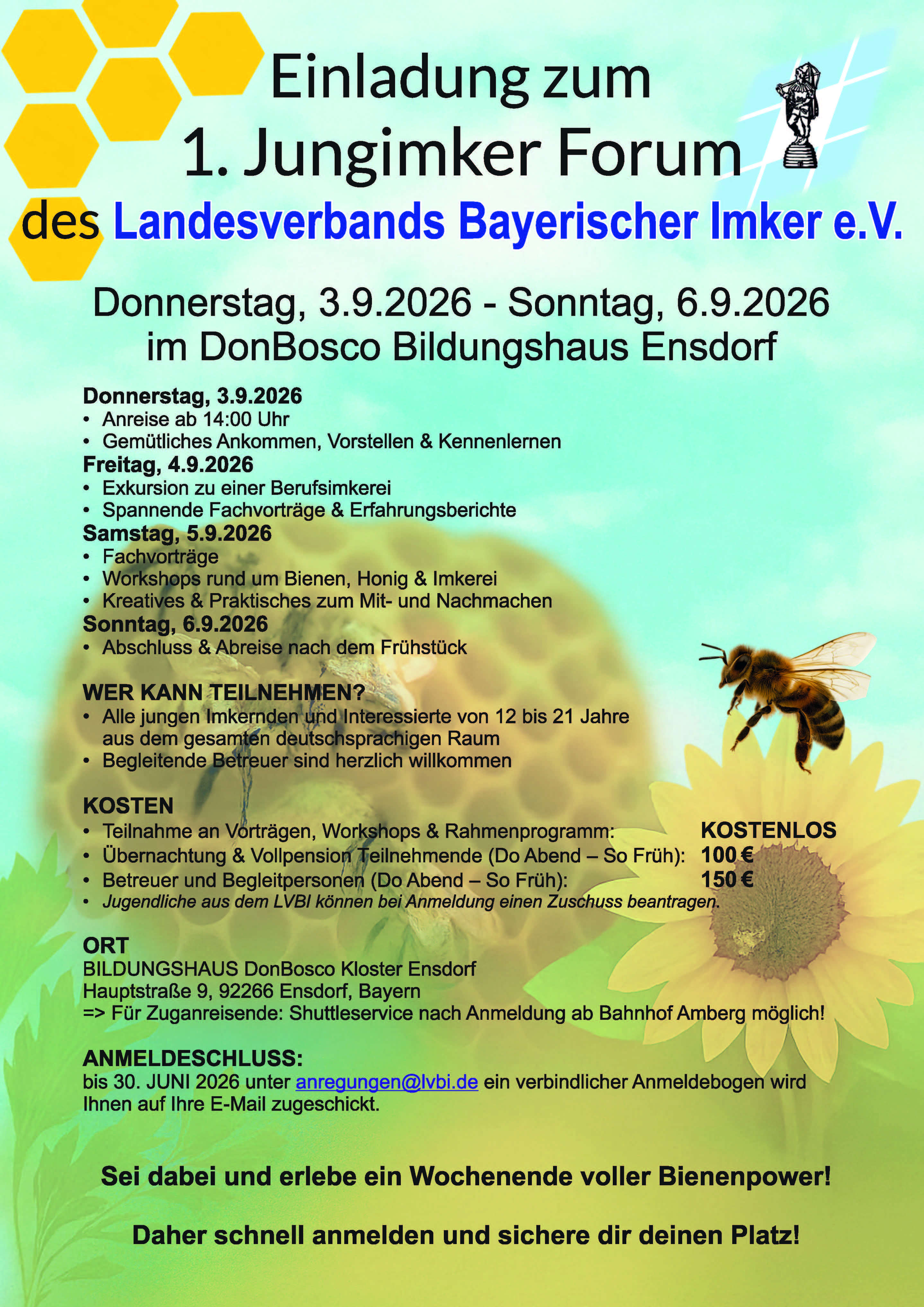 Jungimkerforum Bayern Plakat